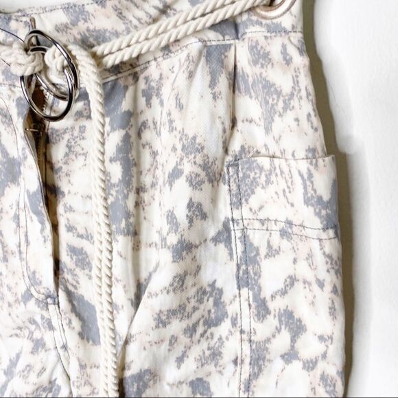 Topshop Cheetah Rope Belted Shorts Size 6 - Picture 3 of 8